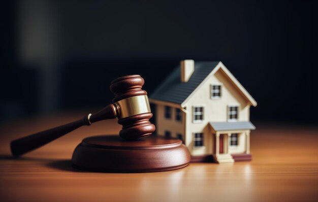 house-model-judge-hammer-wooden-table-housing-law-fraud-with-real-estate-house-auction-person-is-unable-repay-outstanding-debts-obligations-stops-mortgage-payment-generative-ai_256259-548